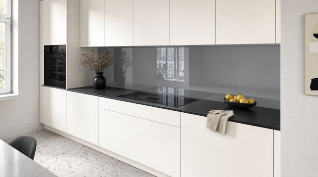 FANI Küchenrückwand Unicolor 913 Basalt – Küchenzeile · Smartglas (SG)