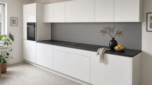 FANI Küchenrückwand Unicolor 913 Basalt – Küchenzeile · Smartglas Soft (SGS)