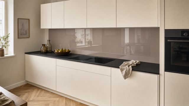 FANI Küchenrückwand Unicolor 917 Cappuccino – Küchenzeile · Smartglas (SG)