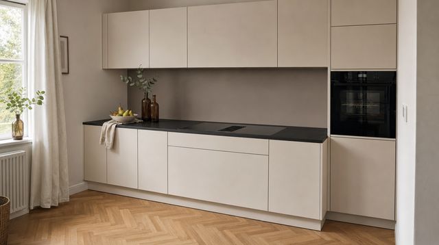 FANI Küchenrückwand Unicolor 917 Cappuccino – Küchenzeile · Smartglas Soft (SGS)