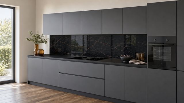FANI Küchenrückwand Dekor 908 Laurent – Küchenzeile Anthrazit