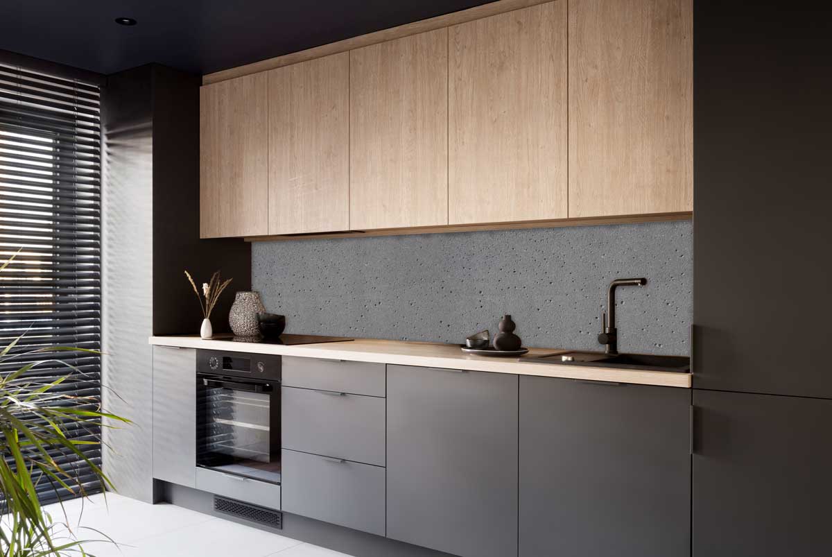 Küchenrückwand - 125 Beton mit Löcher Groß