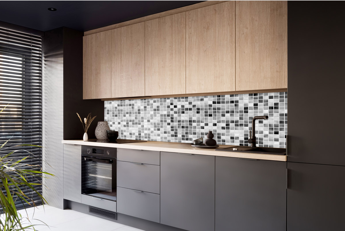  Küchenrückwand - 089E Mosaikfliesen Schwarz